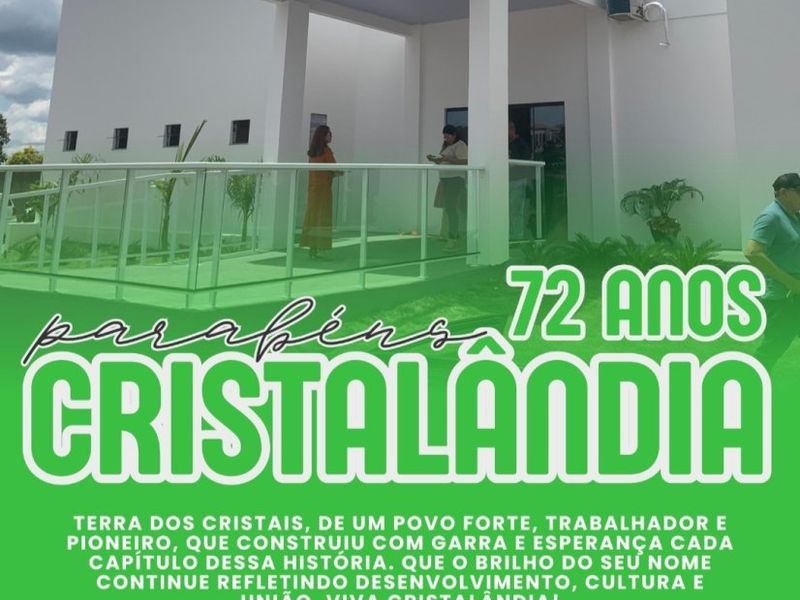Cristalândia 72 anos